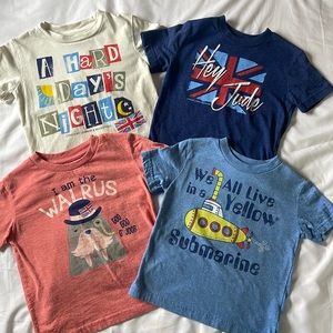 Boys 4T Lennon and McCartney t-shirt bundle!